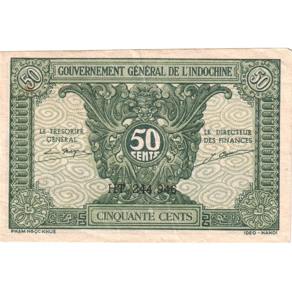 Indochina, 50 Cents, EF(40-45)