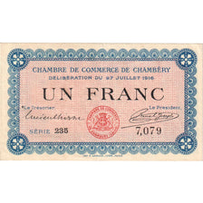 Banknote, Pirot:44-14, 1 Franc, 1920, France, UNC(60-62), Chambéry