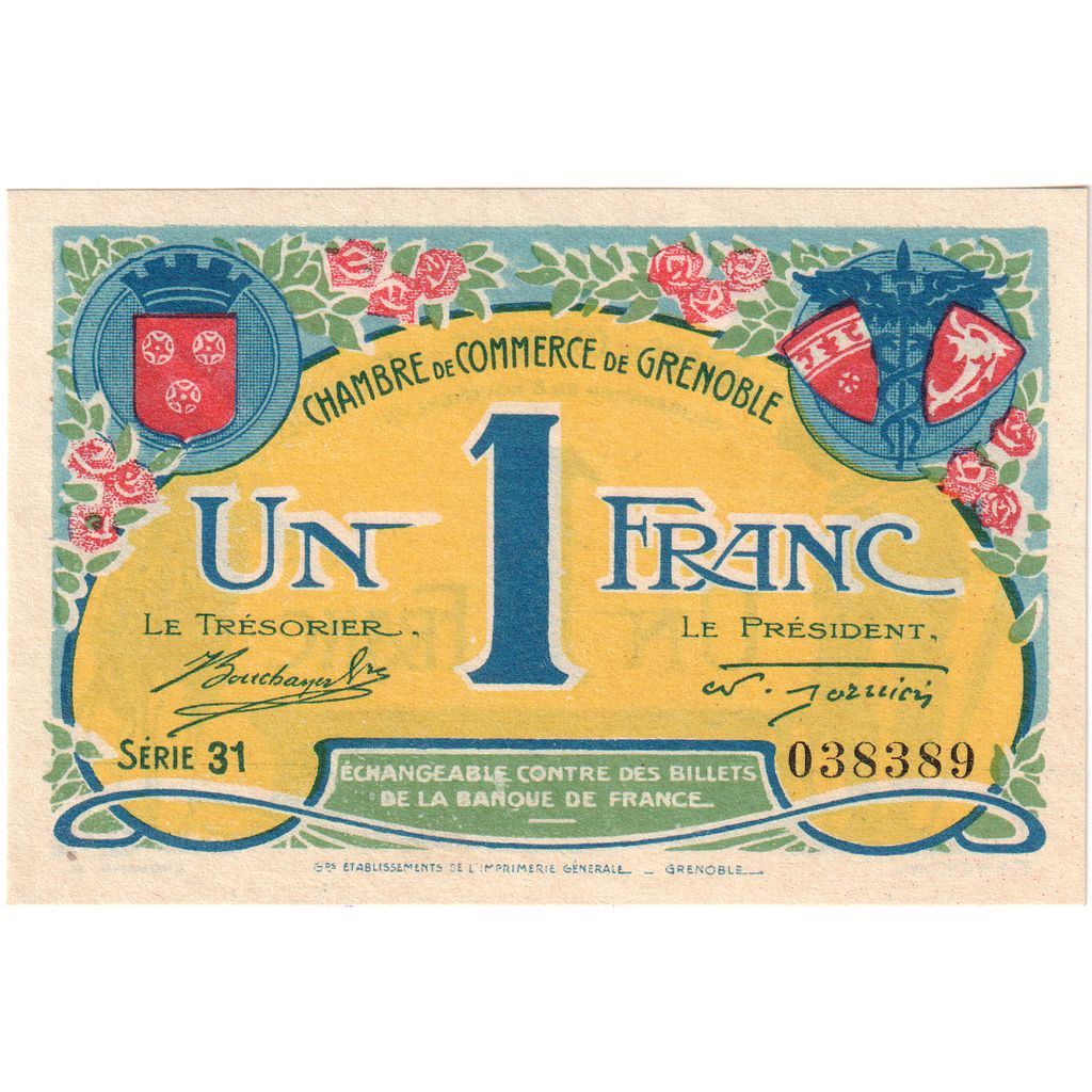 France, 1 Franc, 1917-11-08, UNC(65-70), Pirot:63-20