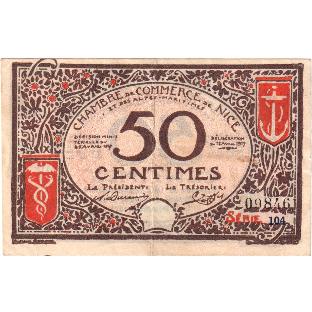 Frankreich, 50 Centimes, SS, Pirot:91-6