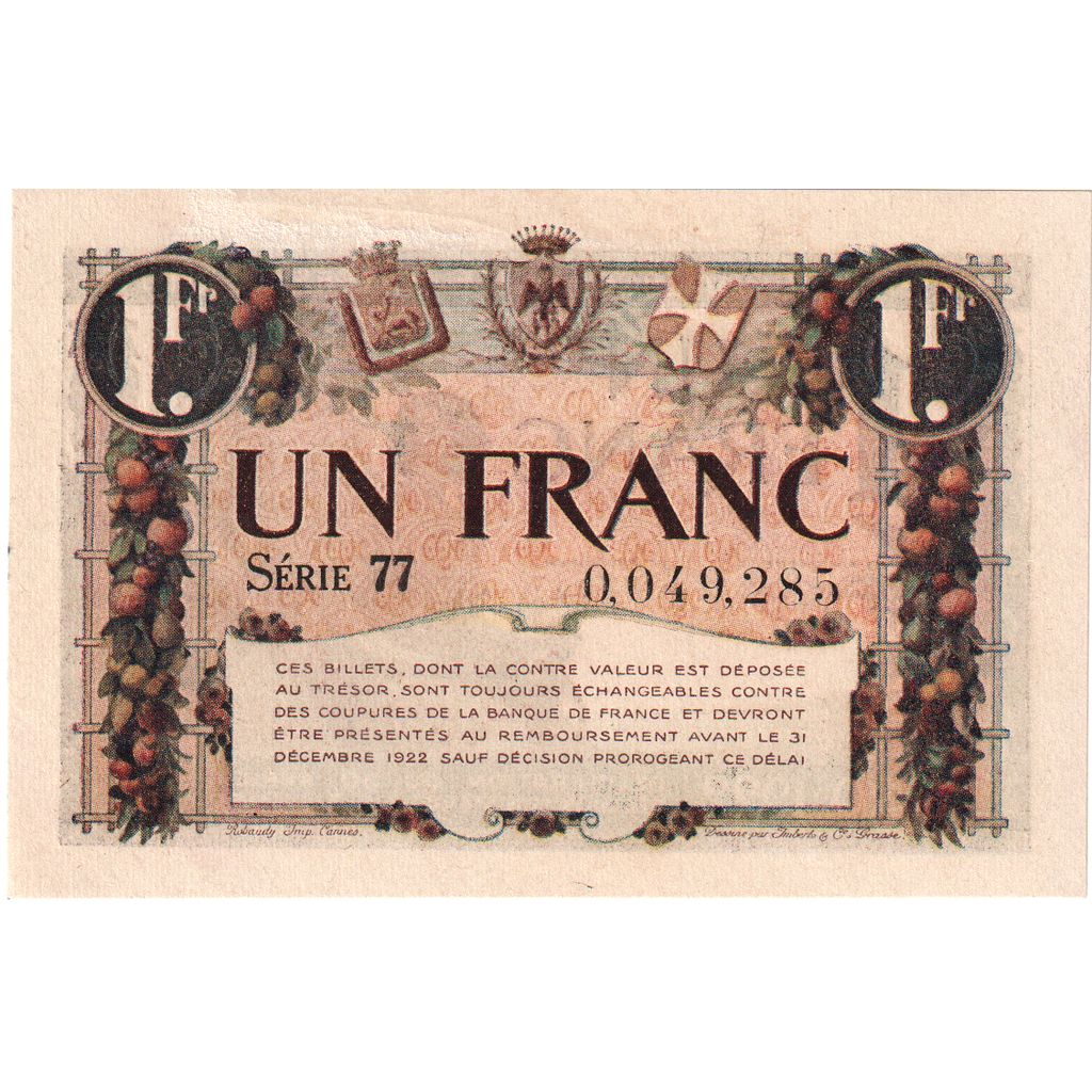 France, 1 Franc, 1920-04-30, UNC(65-70), Pirot:91-11