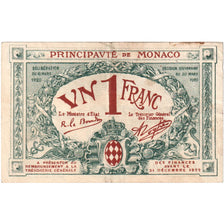 Monaco, 1 Franc, 1920-03-20, VF(30-35)