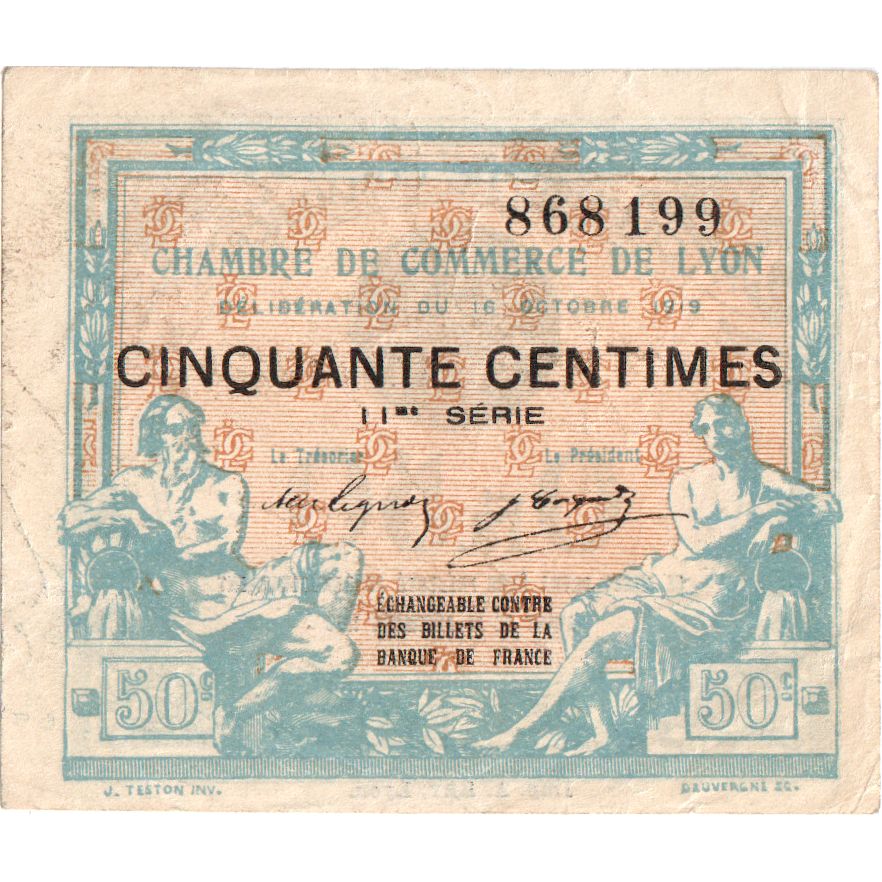 Frankreich, Lyon, 50 Centimes, 1920-09-09, SS, Pirot:077.04