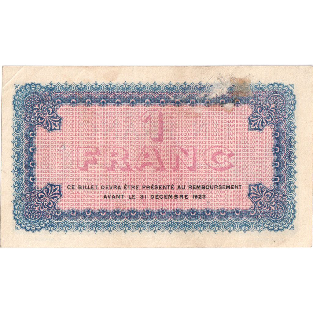 Francia, 1 Franc, 1919-10-16, BB, Pirot:77-19