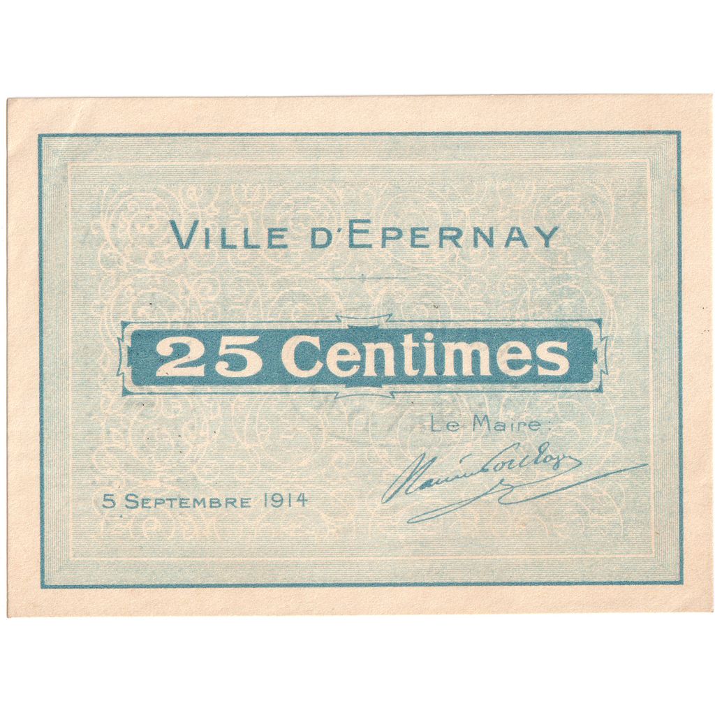 Francia, 25 Centimes, 1914-09-05, SC