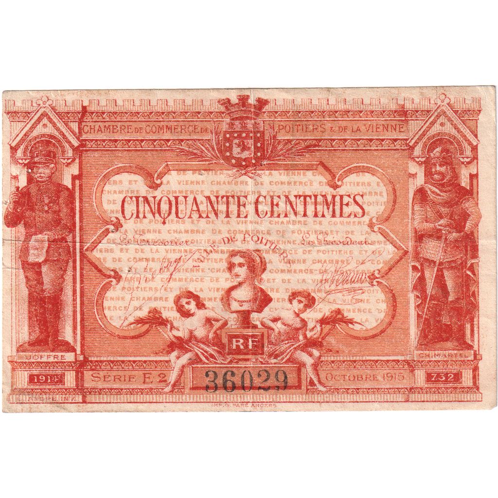 Francia, 50 Centimes, BB, Pirot:101-8