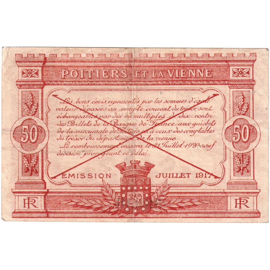 Francia, 50 Centimes, BB, Pirot:101-8