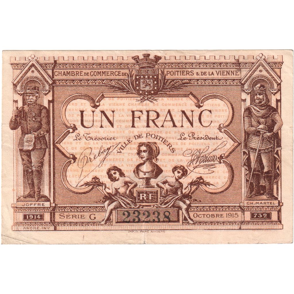 Francia, 1 Franc, BB, Pirot:101-3