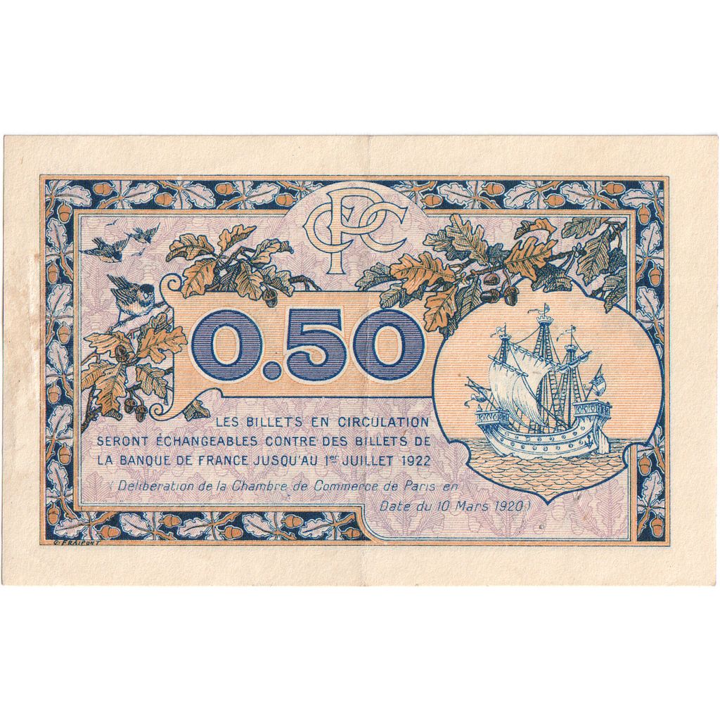 Frankreich, Paris, 50 Centimes, 1922-07-01, UNZ