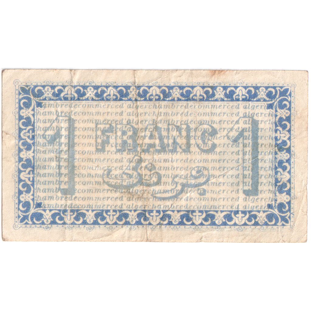 Algeria, 1 Franc, 1919-06-25, BB