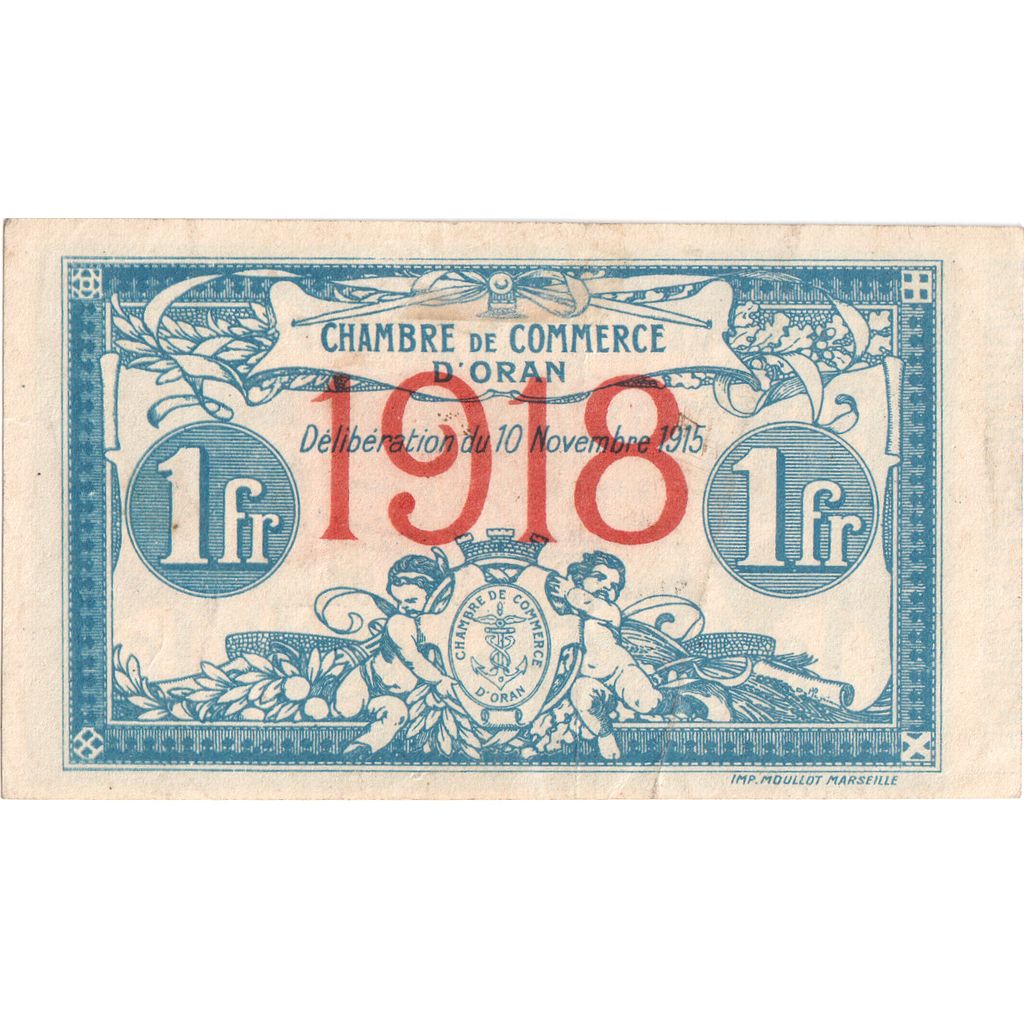 Algeria, Oran, 1 Franc, 1915-11-10, BB