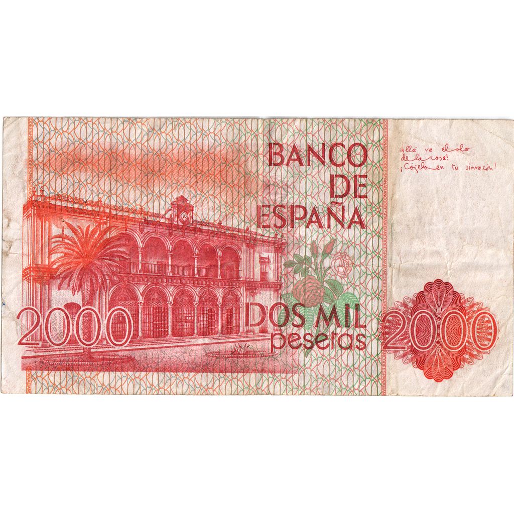 Spagna, 2000 Pesetas, 1980-07-22, MB+