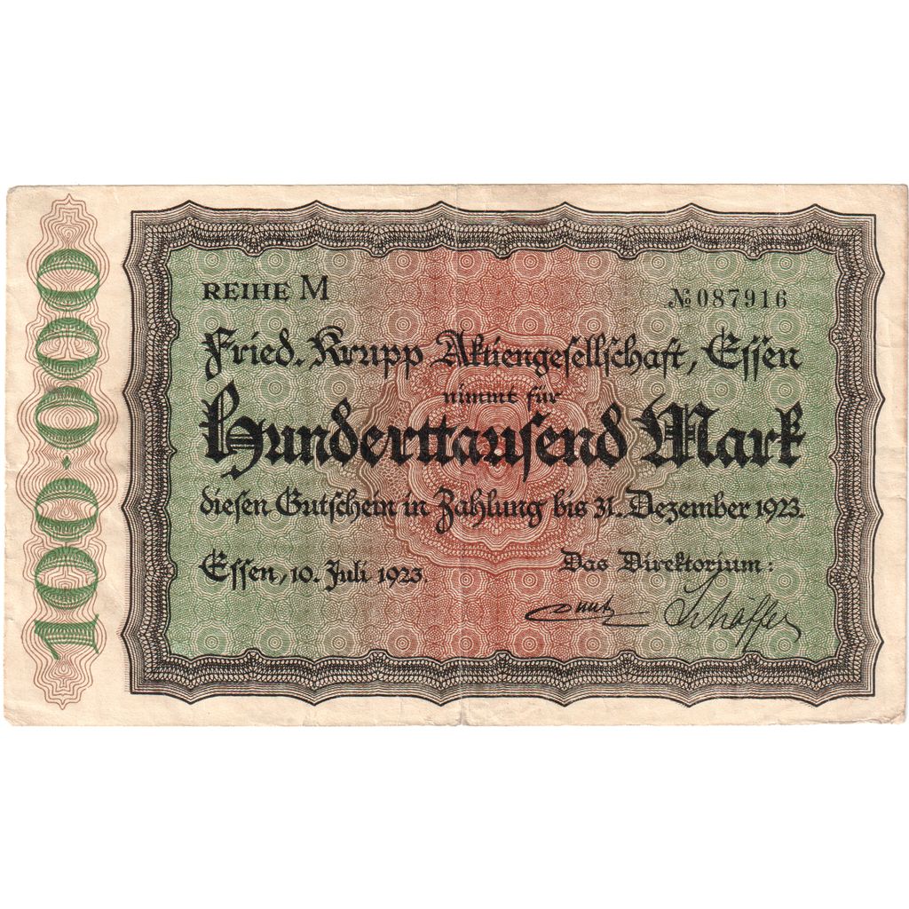 Allemagne, Effen, 100 000 Mark, 1920-07-10, TTB