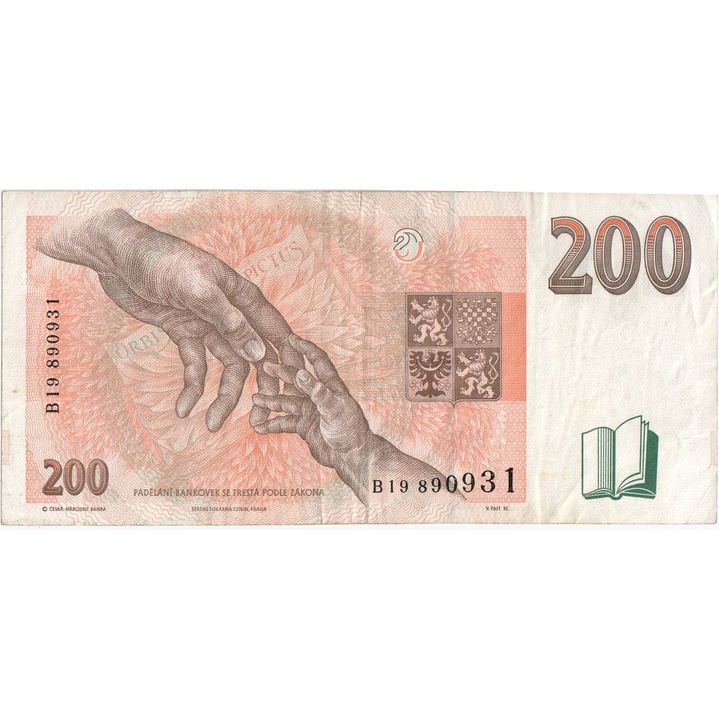 Czechy, 200 Korun, EF(40-45)