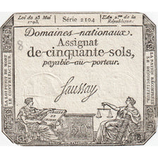 France, 50 Sols, 23.5.1793, SERIE 2104, EF(40-45)