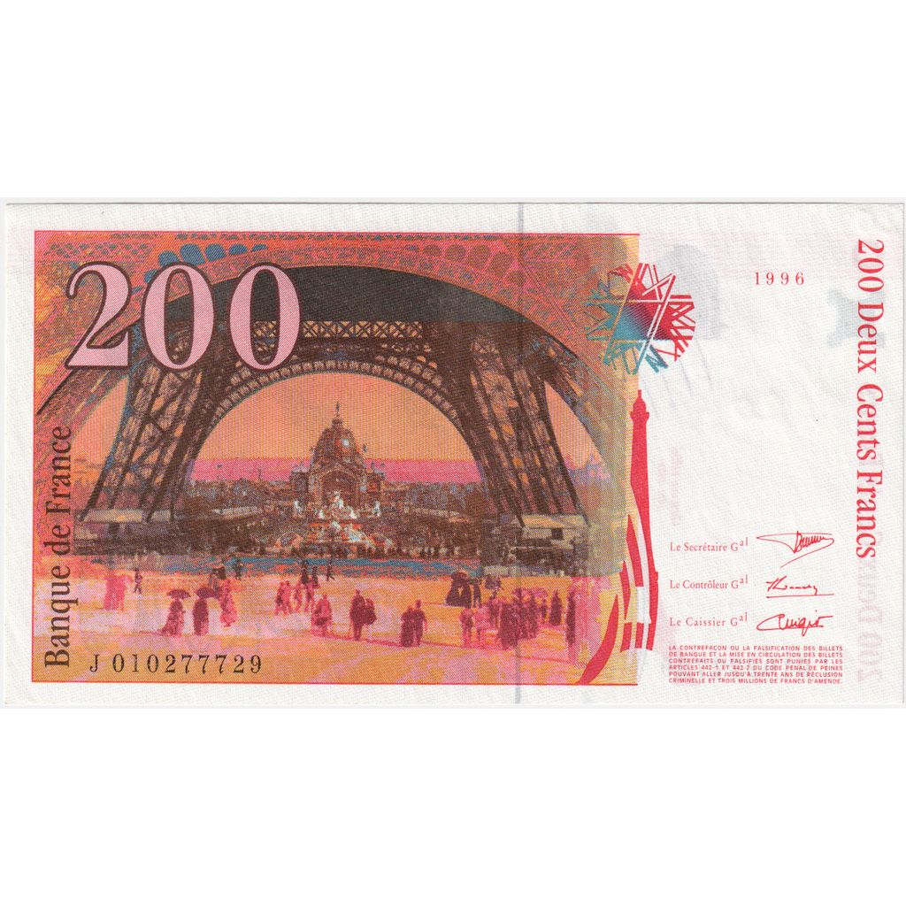 France, 200 Francs, Eiffel, J010277729, EF(40-45)