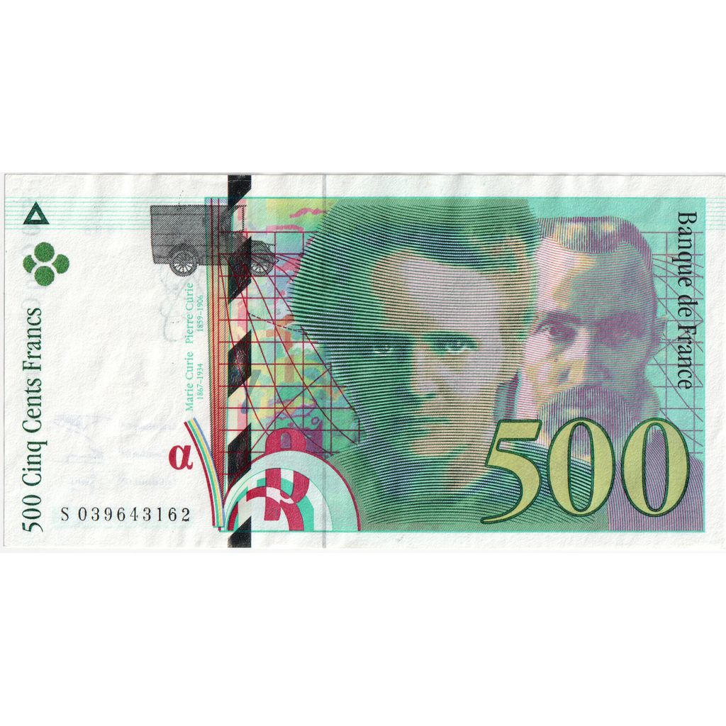 Frankrijk, 500 Francs, Pierre et Marie Curie, S039643162, SUP