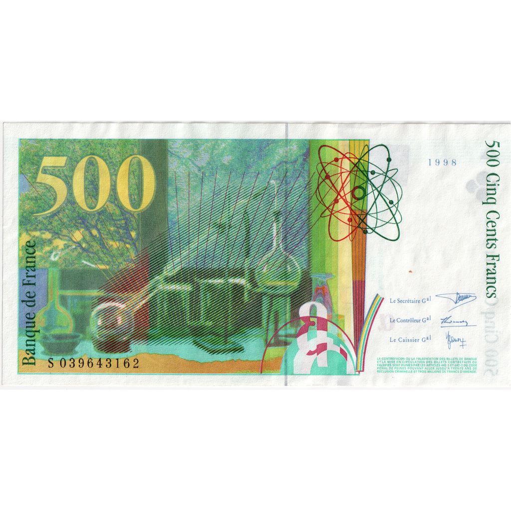 Frankrijk, 500 Francs, Pierre et Marie Curie, S039643162, SUP