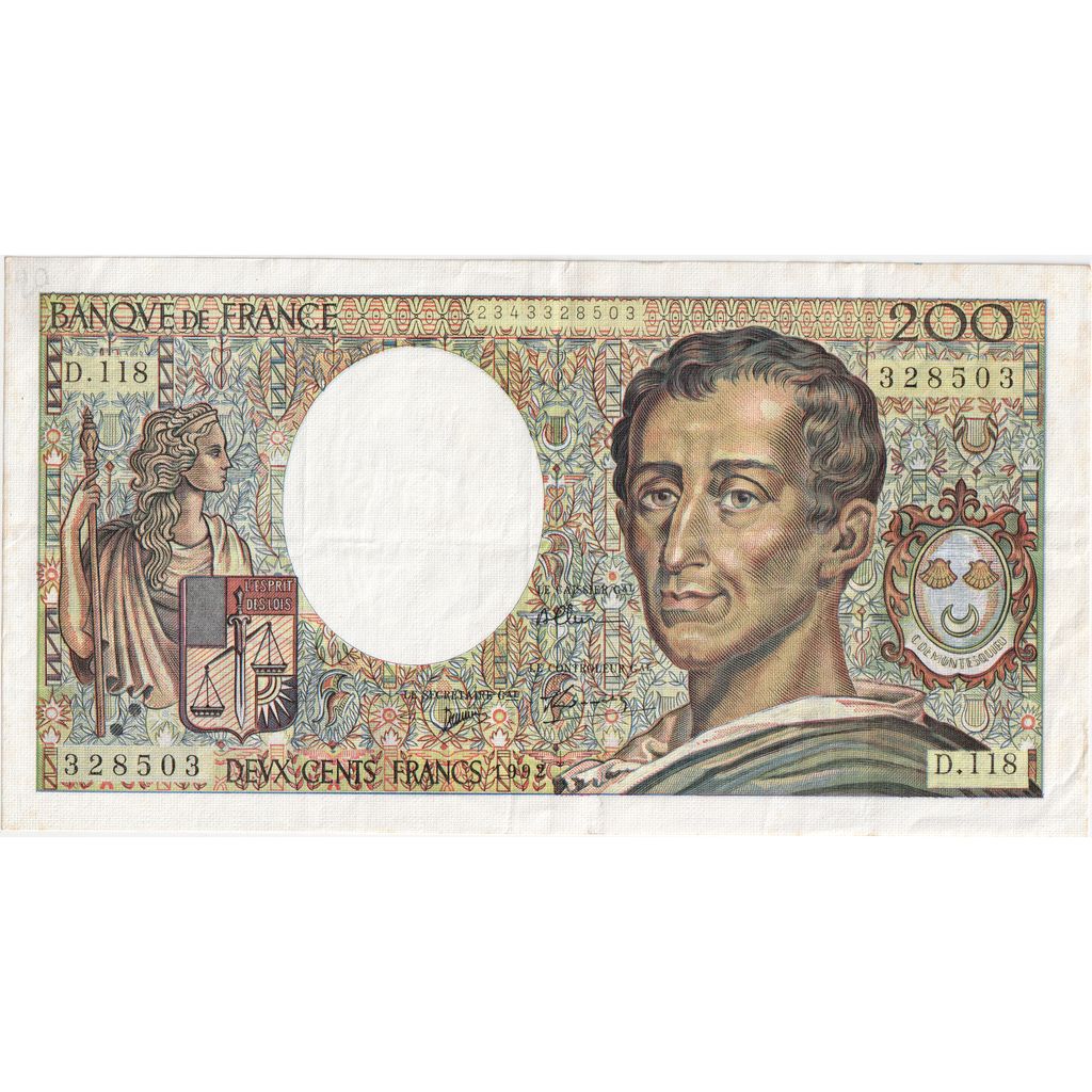Francia, 200 Francs, Montesquieu, D.118, SPL-