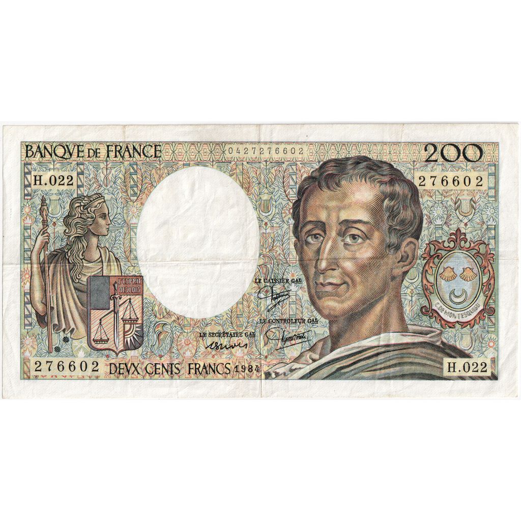 Francia, 200 Francs, Montesquieu, H.022, BB