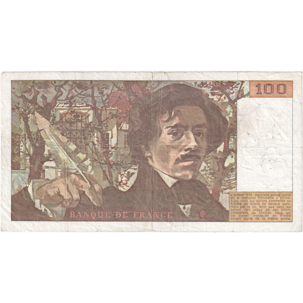 Frankreich, 100 Francs, Delacroix, X.12, S+