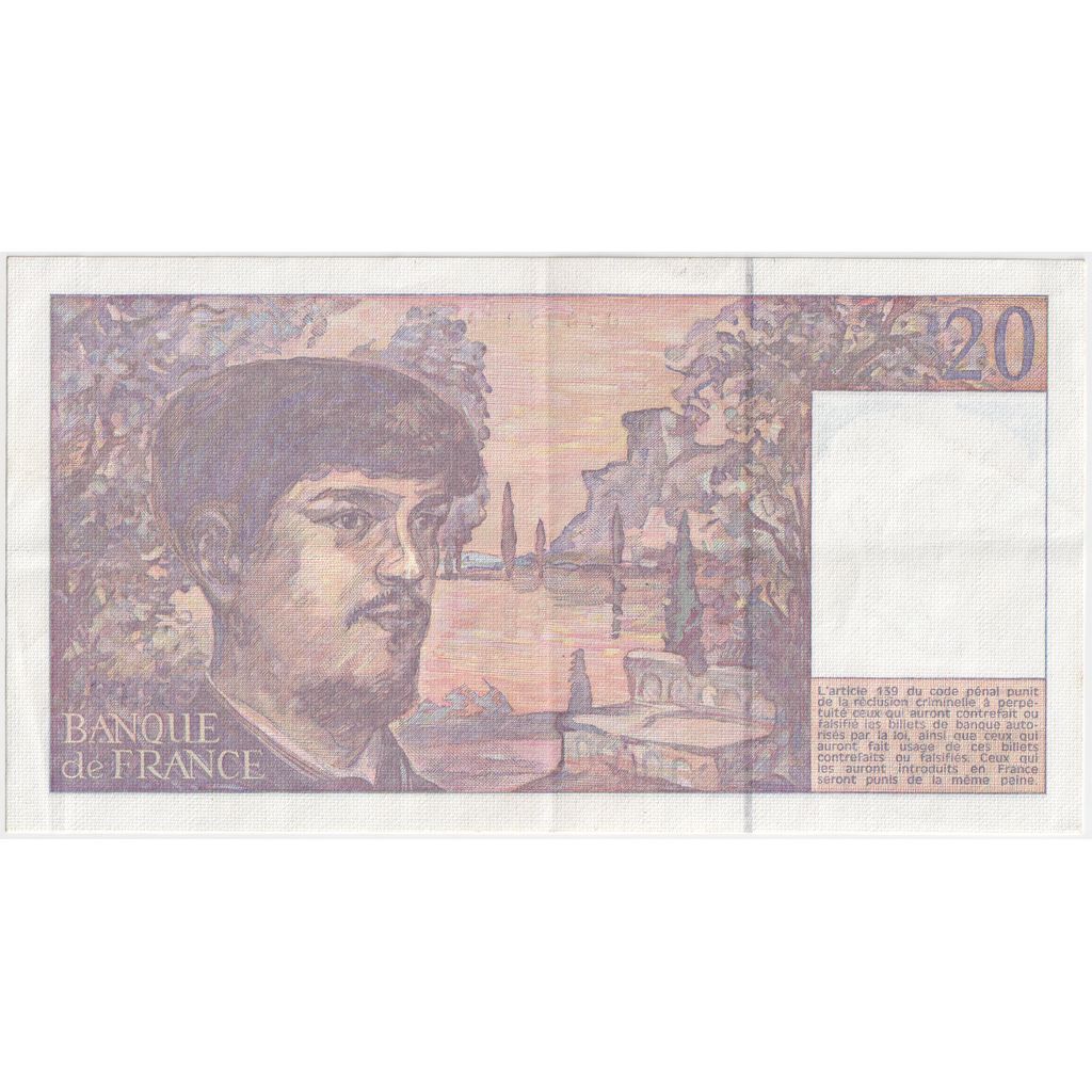 Francia, 20 Francs, Debussy, K.029, SC