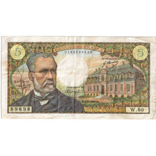 France, 5 Francs, Pasteur, 1968-04-04, W.80, VF(20-25)