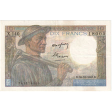 Francia, 10 Francs, Mineur, 1947-10-30, X.140, SPL-
