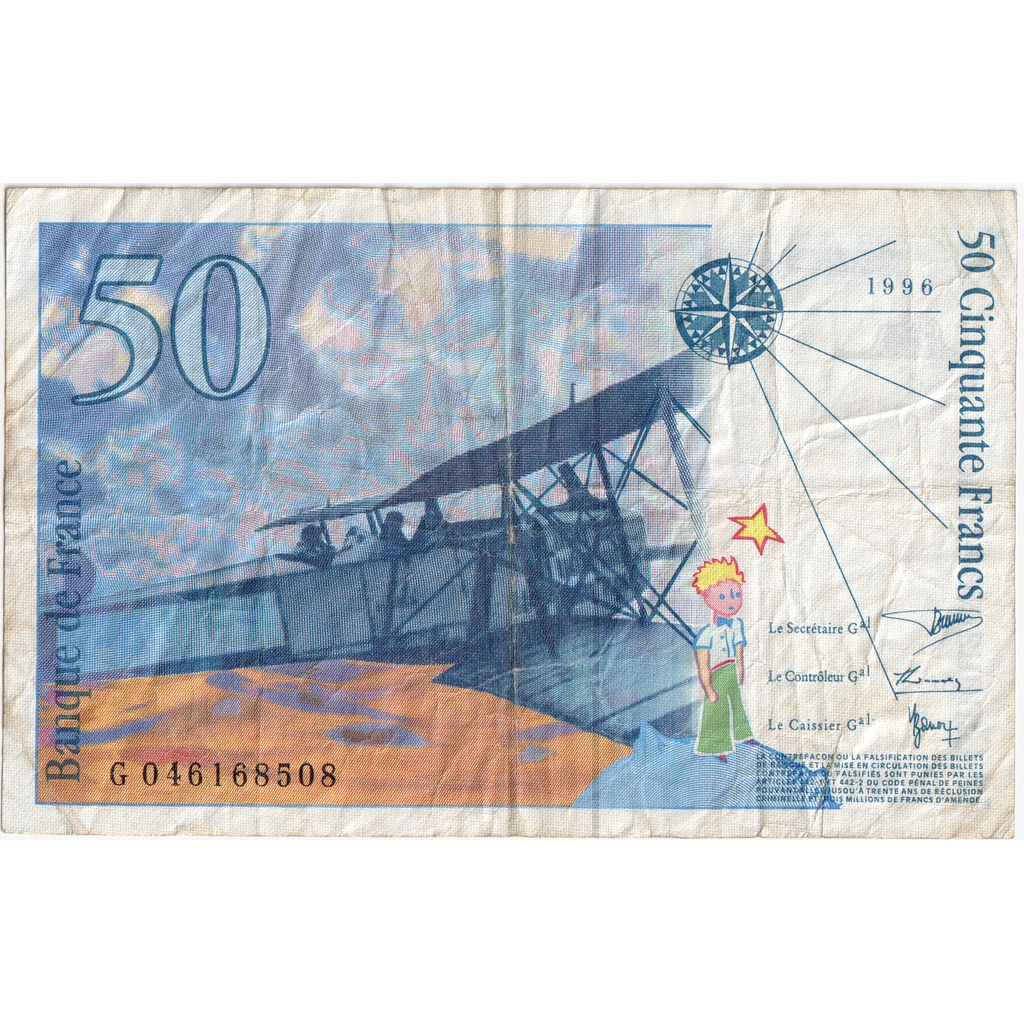 Frankrijk, 50 Francs, St Exupéry, G046168508, TB+