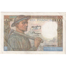 France, 10 Francs, Mineur, 1949-06-30, J.196, AU(55-58)