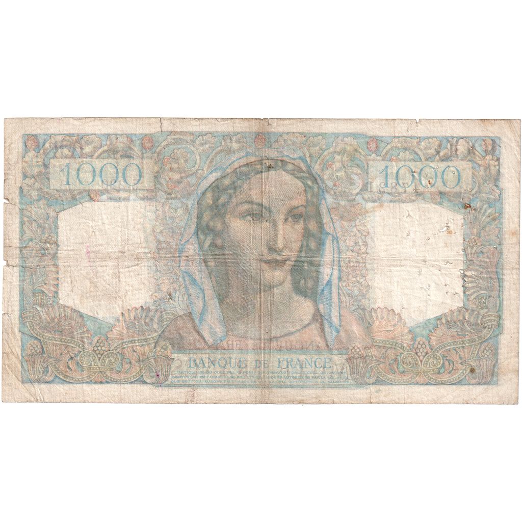 France, 1000 Francs, Minerve et Hercule, 1946-03-07, E.220, VF(20-25)