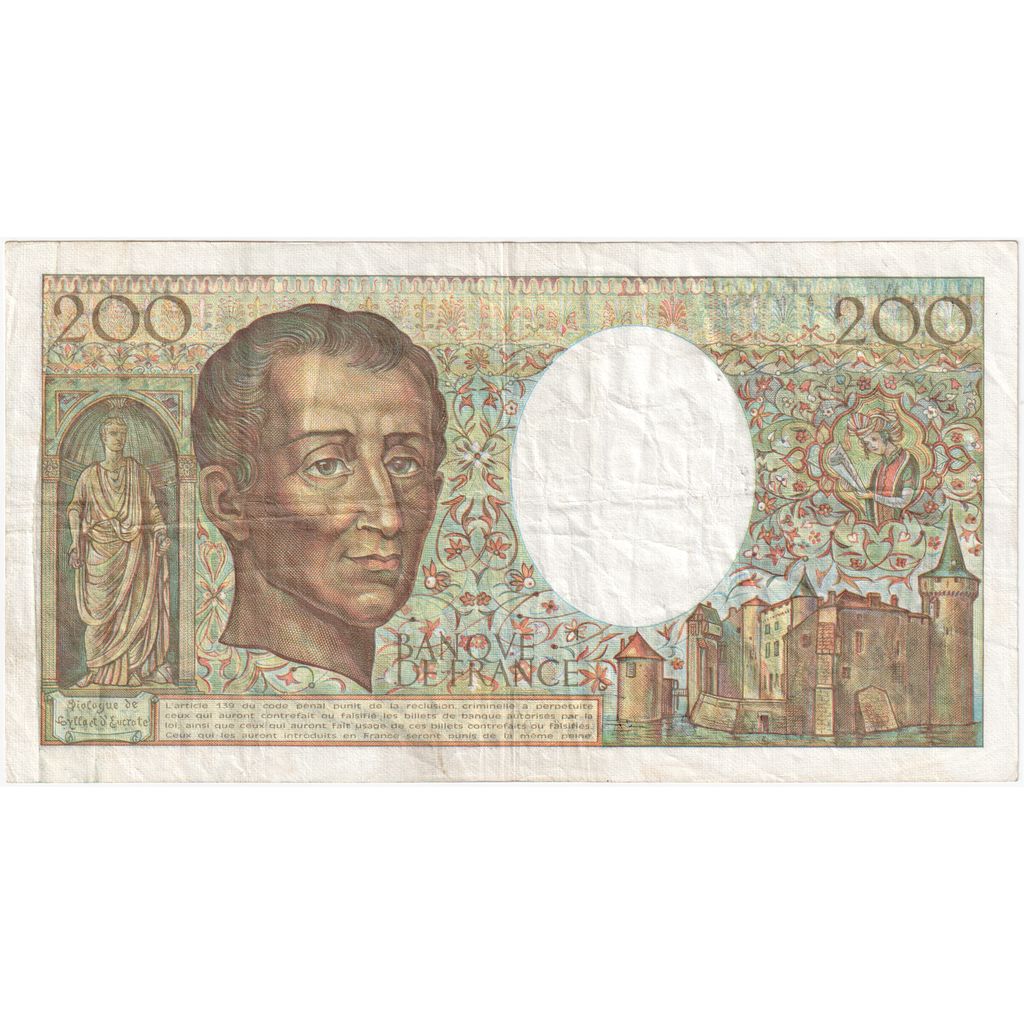 Francia, 200 Francs, Montesquieu, Y.071, BB