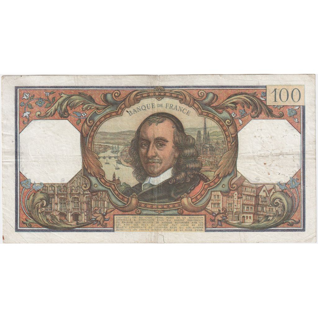 França, 100 Francs, Corneille, 1971-02-04, C.523, VF(30-35)