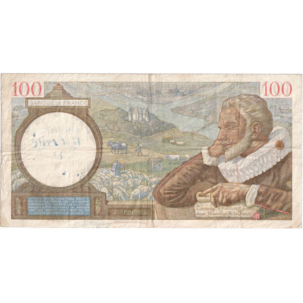 Francia, 100 Francs, Sully, 1939-10-05, E.2217, BC