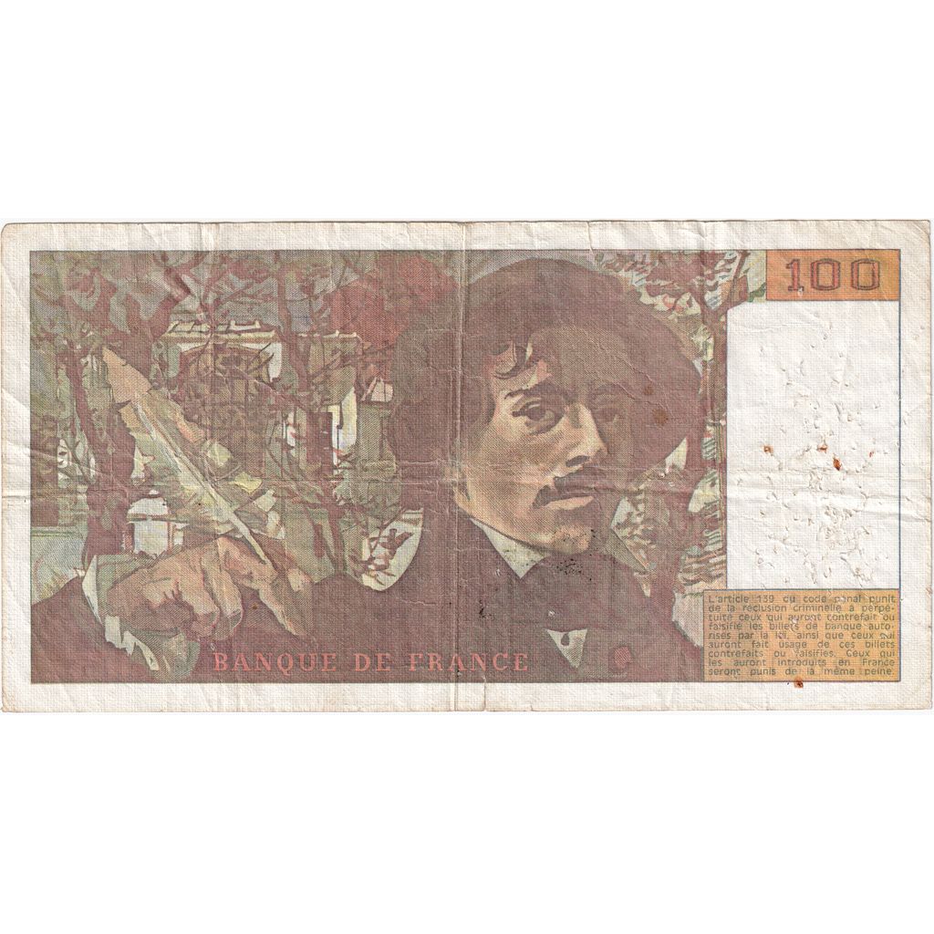 Frankreich, 100 Francs, Delacroix, A.167, S+
