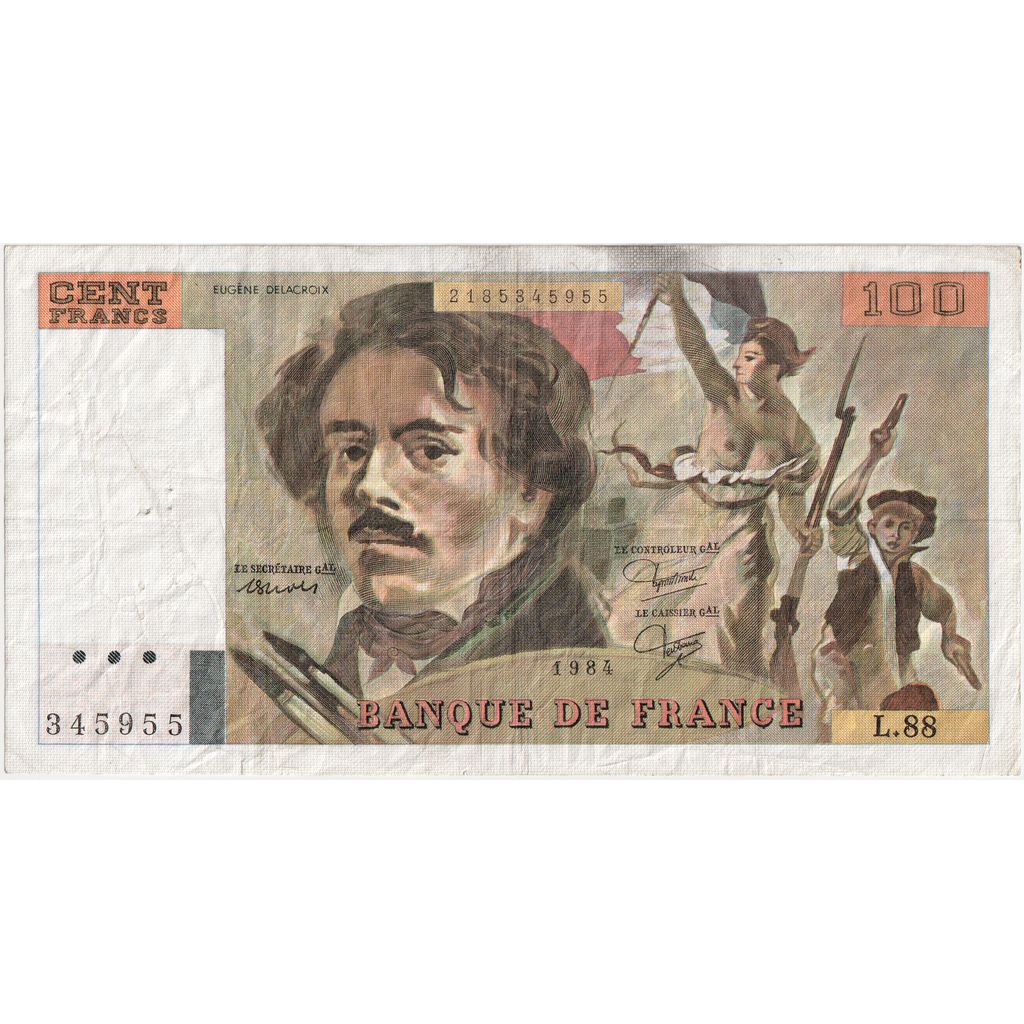 Frankreich, 100 Francs, Delacroix, L.88, SS