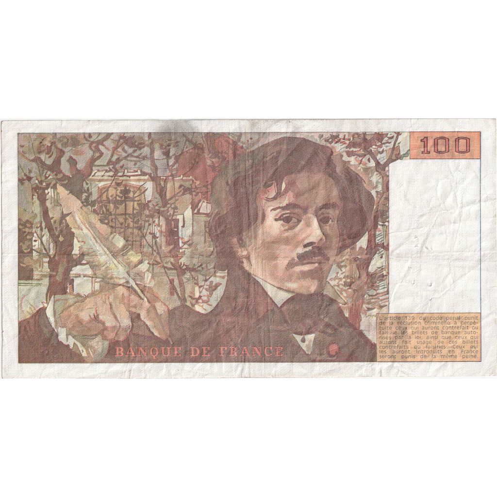 Frankreich, 100 Francs, Delacroix, L.88, SS