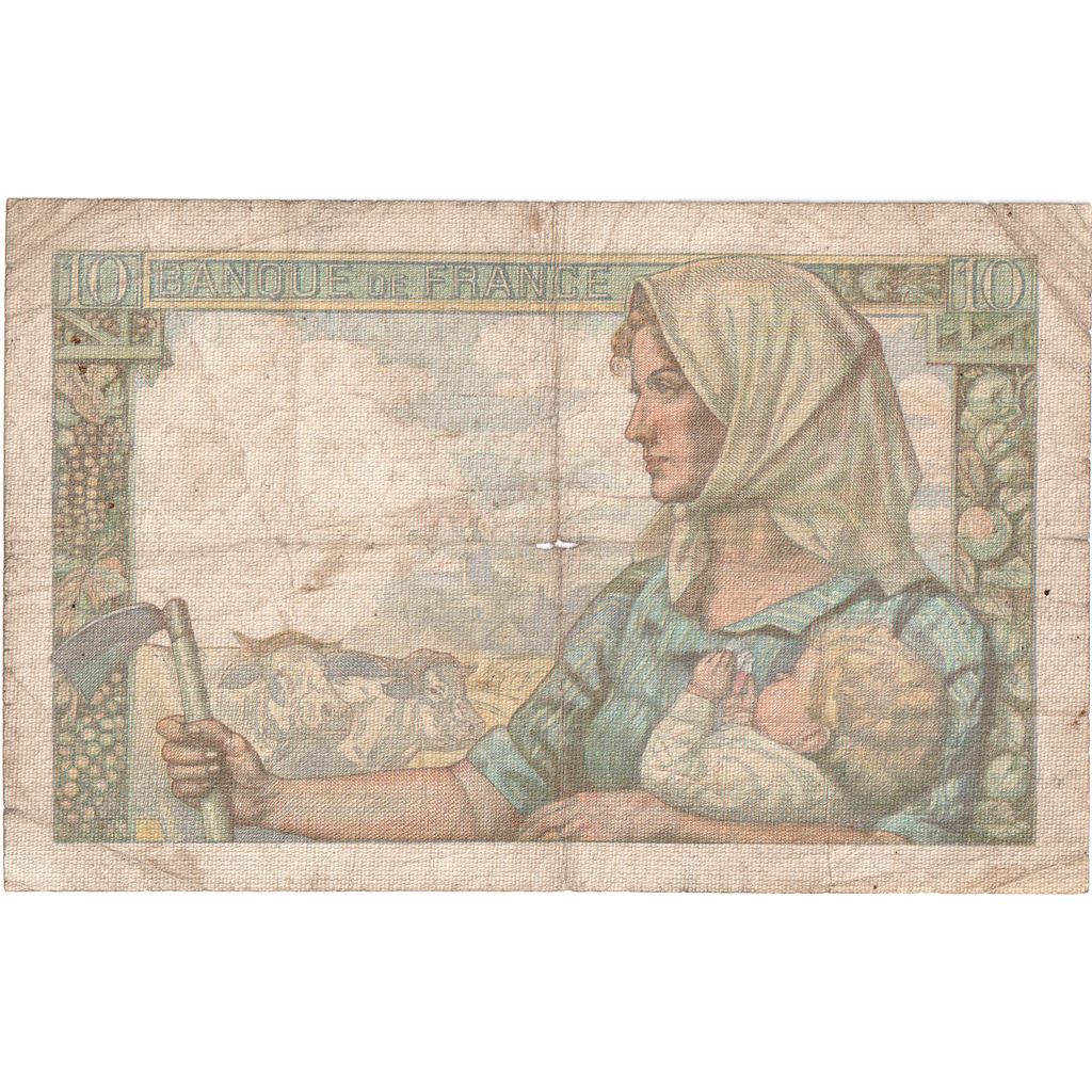 Francia, 10 Francs, Mineur, 1945-04-26, C.99, MB