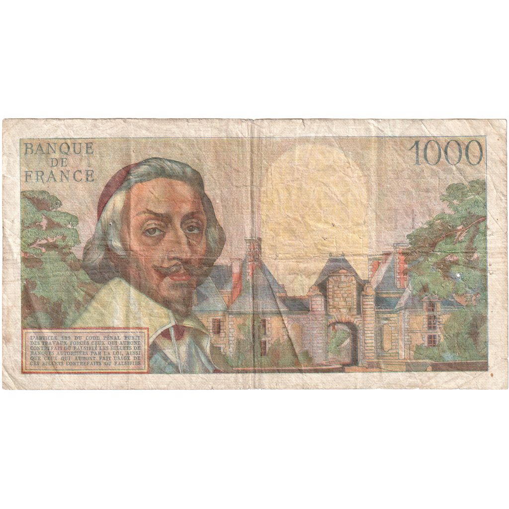 Frankrijk, 1000 Francs, Richelieu, 1956-03-01, M.243, TB+