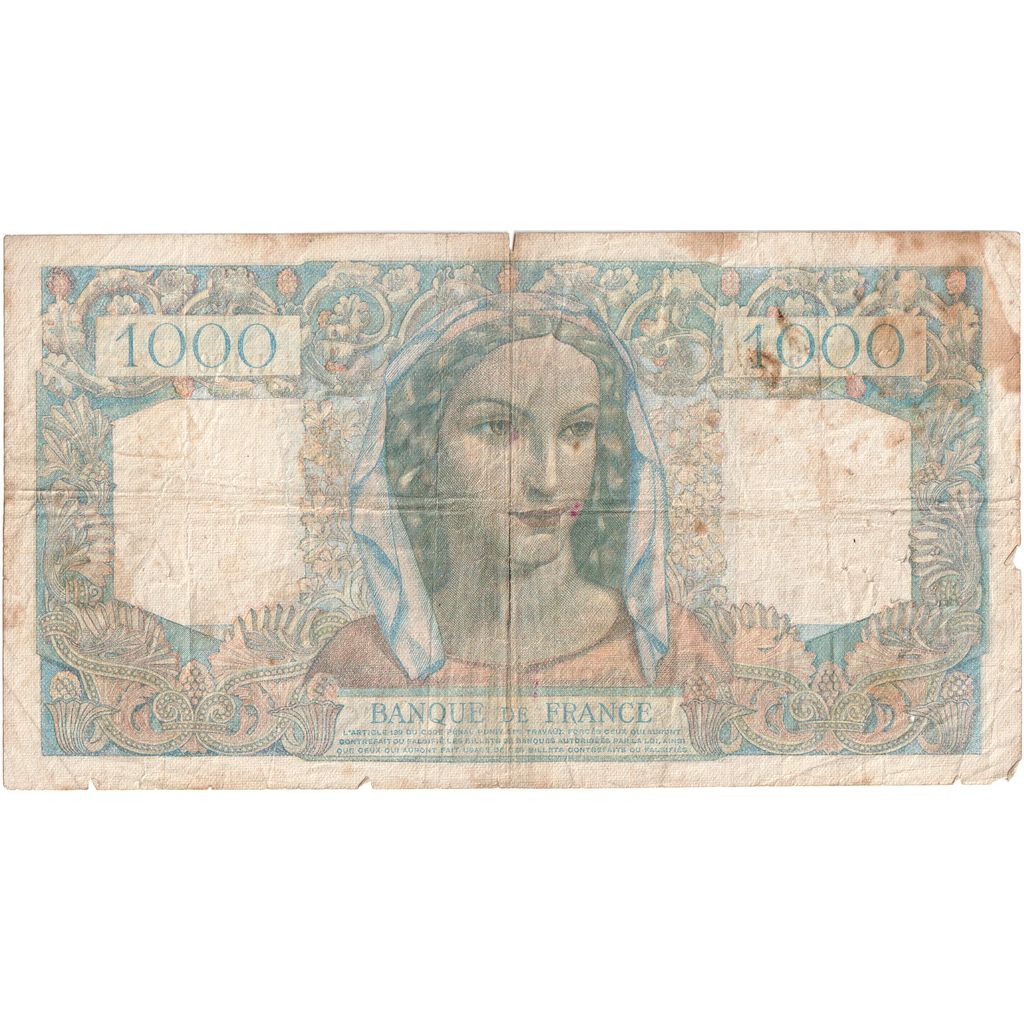 France, 1000 Francs, Minerve et Hercule, 1945-04-26, N.100, TB