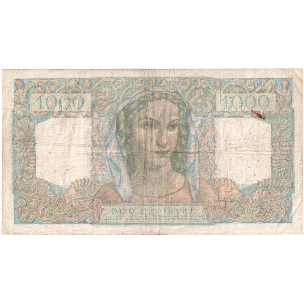 France, 1000 Francs, Minerve et Hercule, 1948-07-15, X.445, VF(30-35)