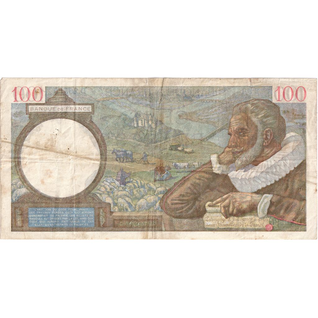 Frankreich, 100 Francs, Sully, 1941-04-03, D.20580, S+