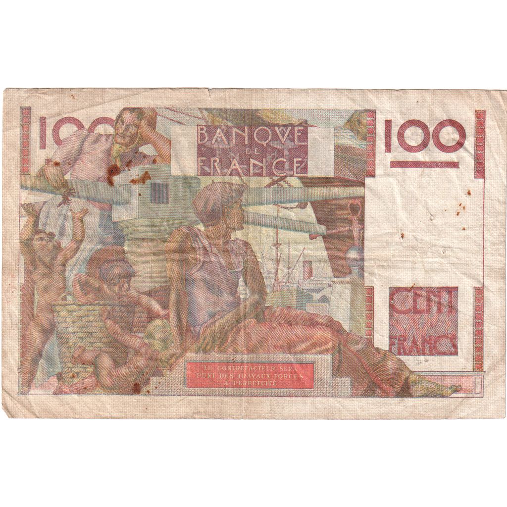 France, 100 Francs, Jeune Paysan, 1946-11-21, P.146, TB