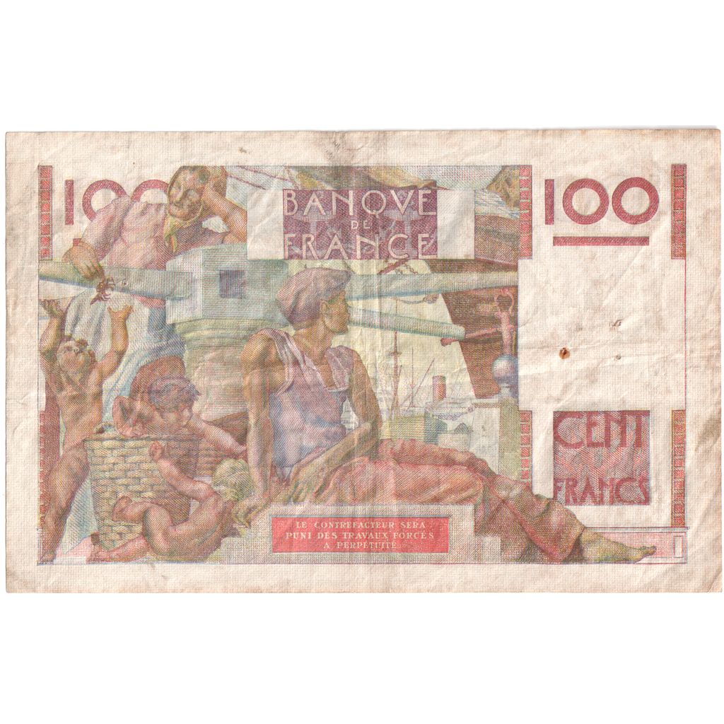 França, 100 Francs, Jeune Paysan, 1946-11-21, E.146, VF(30-35)
