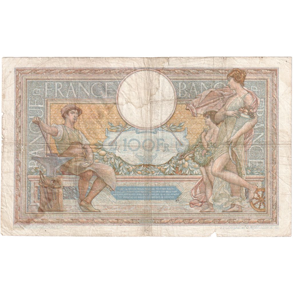 Francja, 100 Francs, Luc Olivier Merson, 1935-01-17, N.47293, VF(20-25)
