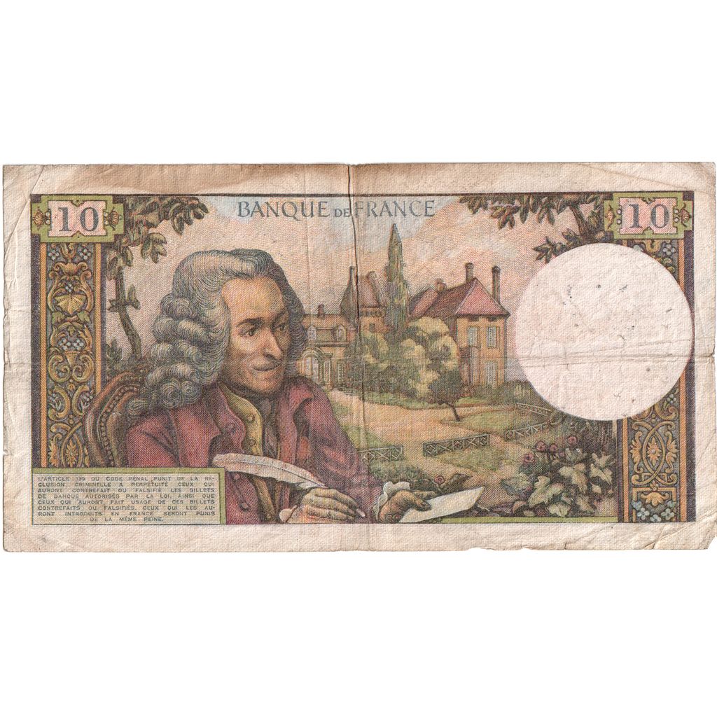France, 10 Francs, Voltaire, 1963-04-04, S.6, TB