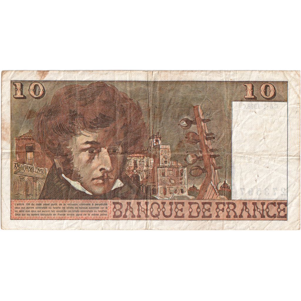 France, 10 Francs, Berlioz, 1978-07-06, F.306, VF(30-35)