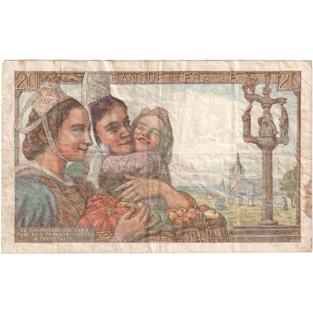 Frankreich, 20 Francs, Pêcheur, 1949-05-19, F.224, S+