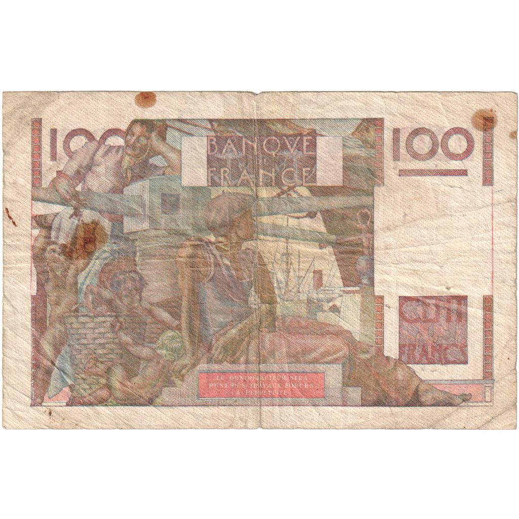 Francia, 100 Francs, Jeune Paysan, 1953-12-03, K.569, BC