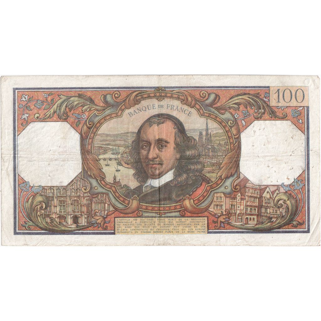 Frankreich, 100 Francs, Corneille, 1967-04-06, Q.254, SS